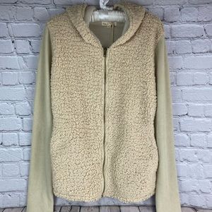 Hem & Thread Size Large Fuzzy Jacket Sweater Brand New